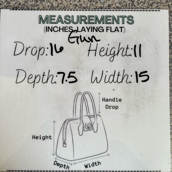 Women’s Large Gray Gun Purse Tote Lock Double Handle Piece Heat Concealed Weapon - Picture 12 of 12